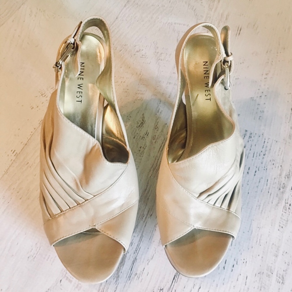 Nine West ‘Ramone’ open toe slingback heels